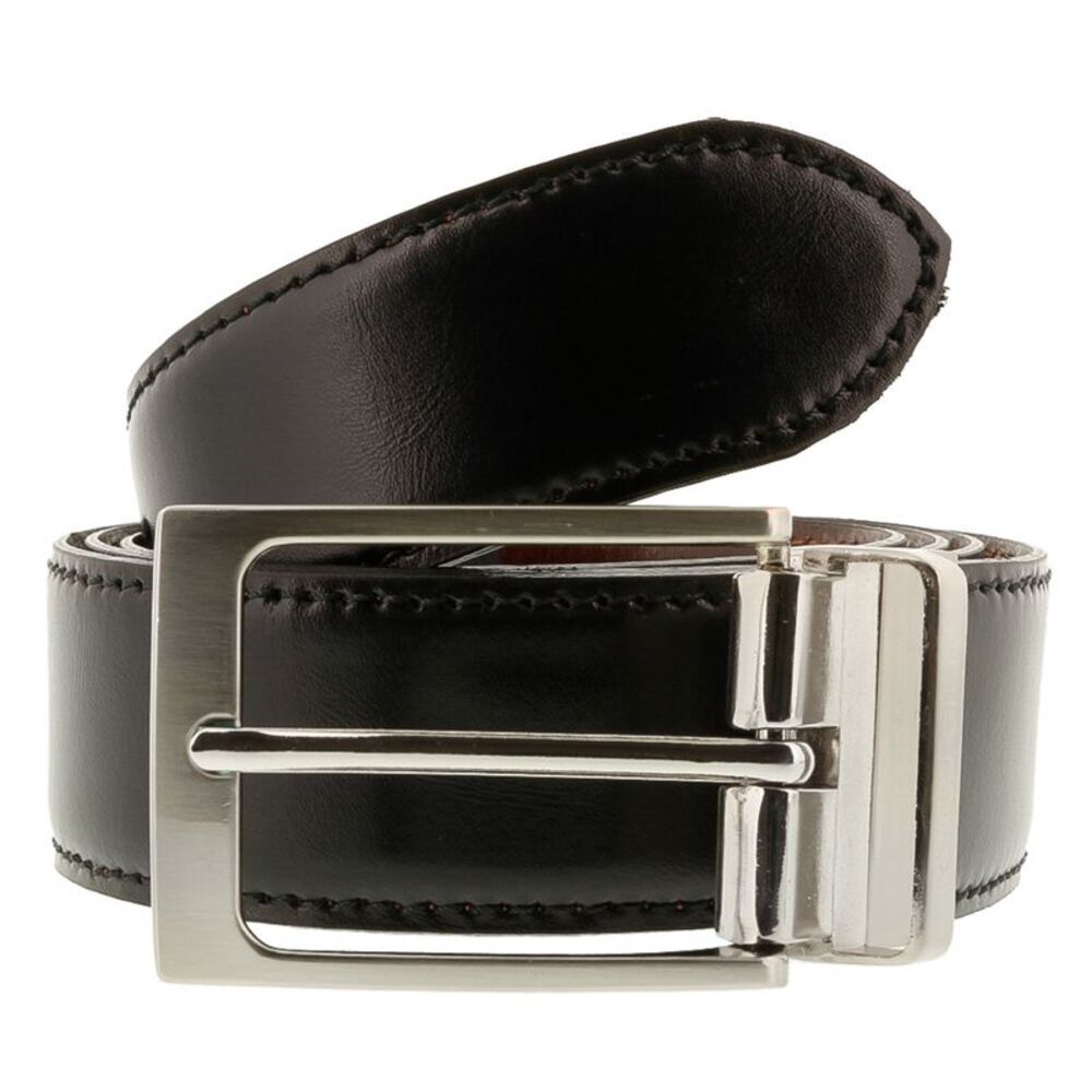 Romeo Gigli C885/35S NERO Black Leather Adjustable Mens Belt